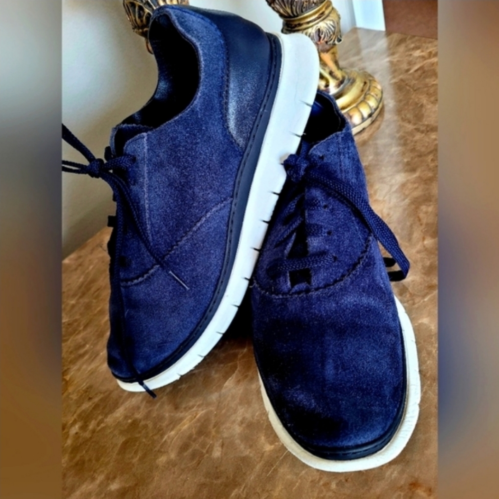 Vionic Women's Taylor Genuine Suede Leather Sneakers Dark Blue US 8.5 - Picture 3 of 13